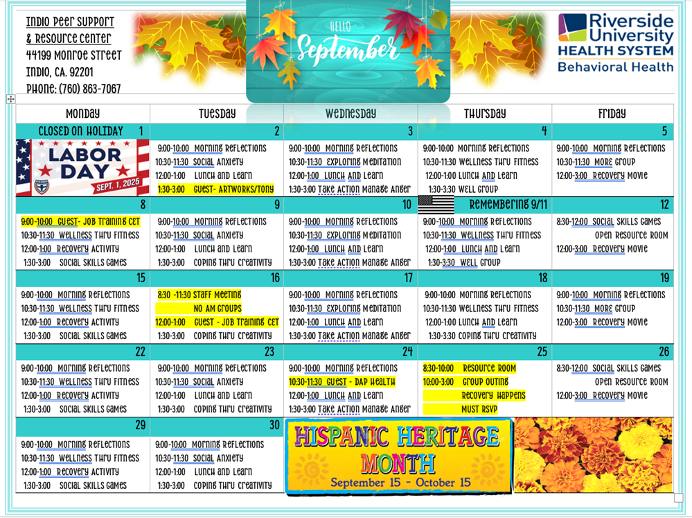 Indio Peer Support & Resource Center